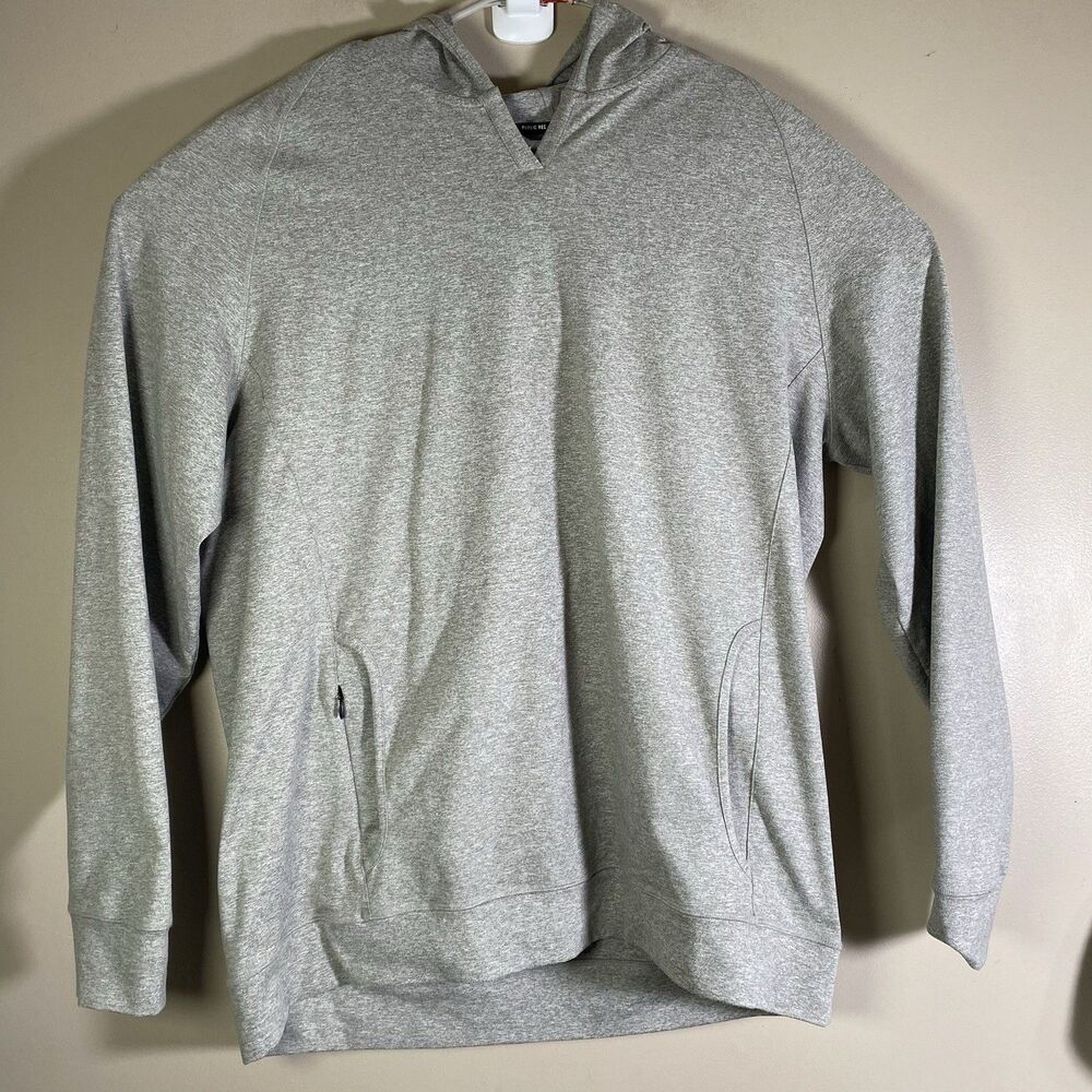 Public Rec Go To Hoodie Sweatshirt Pullover Men's 2XL Gray Stretch Zip Pocket